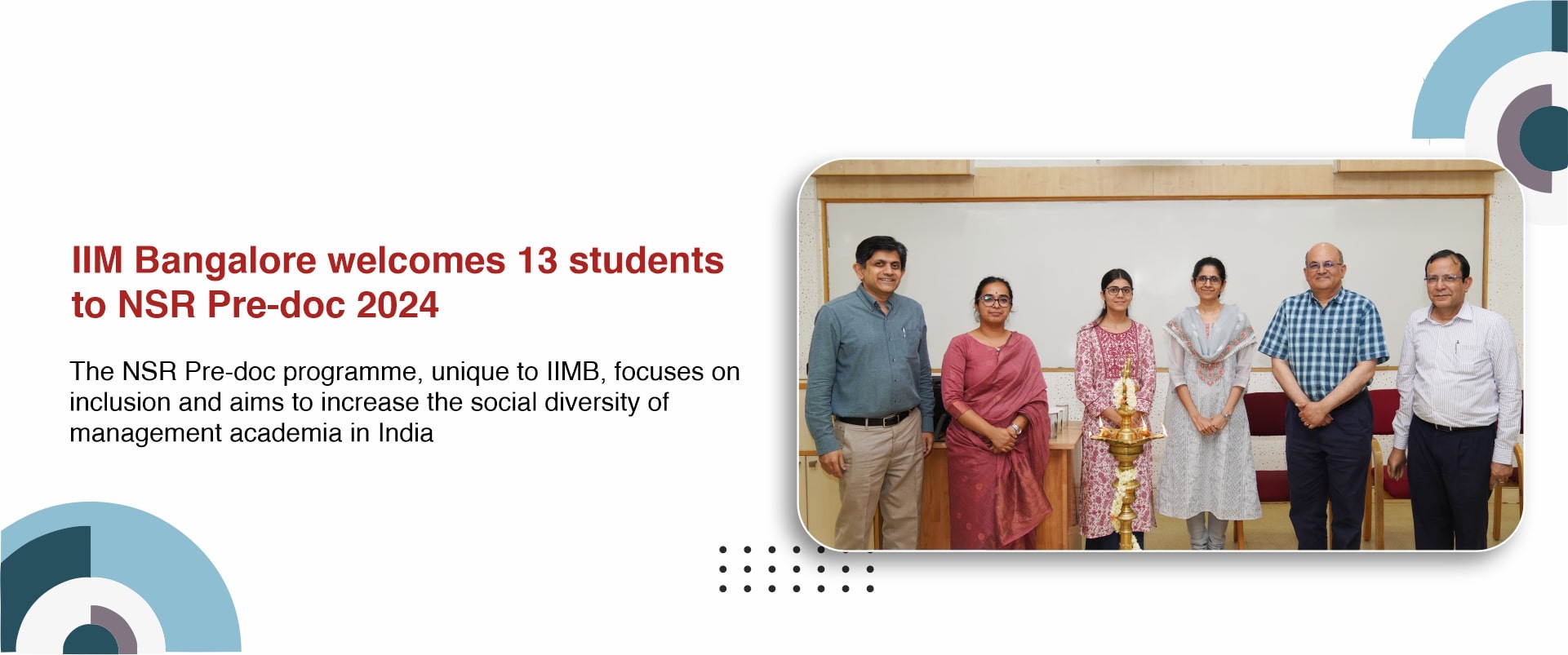 IIM Bangalore welcomes 13 students to NSR Pre-doc 2024 